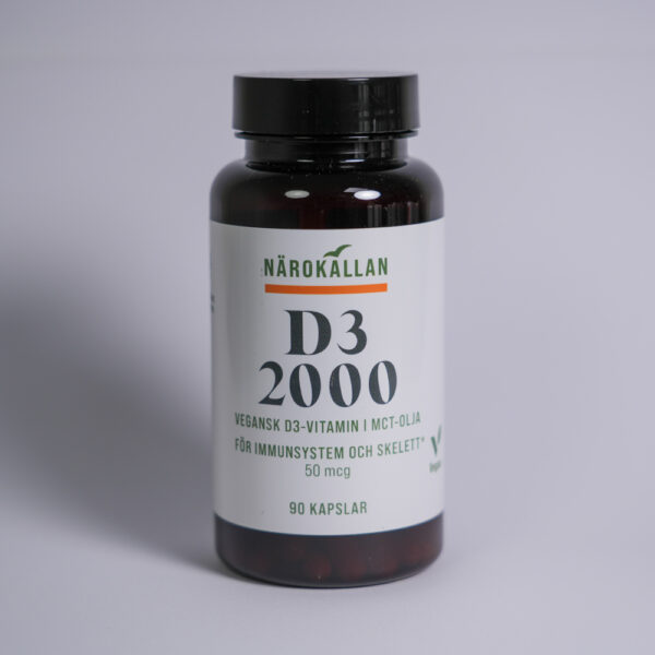 Närokällan D3 2000 Vegan 90 kapslar